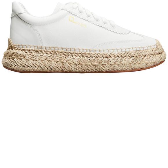 Espasneak WOMEN'S white Cotton Lace Up Espadrille Sneakers E173 - Picture 2 of 12